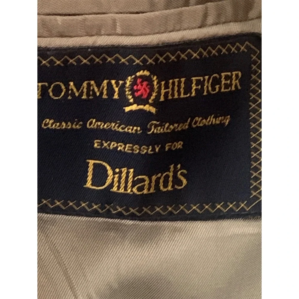 Tommy Hilfiger Mens 42S Grey Glen Plaid Worsted Wool 3-Button‎ Blazer Sport Coat